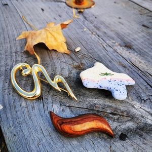 Trio of Vintage Brooches
